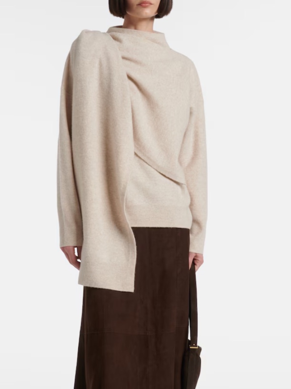 Vince Draped Scarf Wool/Cashmere Blend Sweater NWT